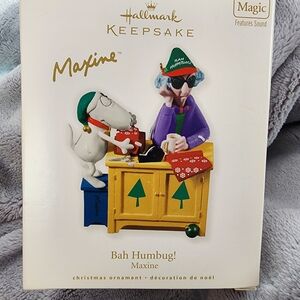 Hallmark Maxine Bah Humbug Ornament with Gold Accents